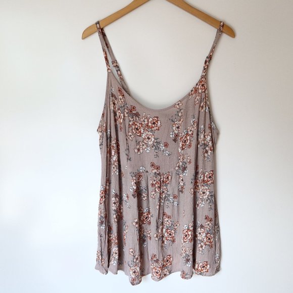 torrid Tops - Torrid Walnut Floral Gauze Cami Size 0